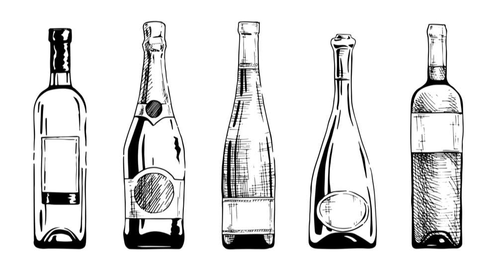 Les différentes formes de bouteilles de vin