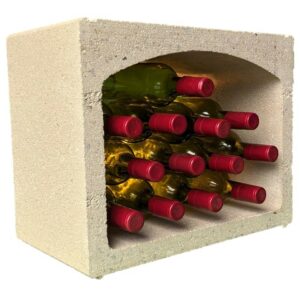Réf. article : Pierre Matériau : pierre Couleur : ton pierre clair Dimension : L 42 x P 25 x H 34,5 cm Type de bouteilles : Bouteille de 0,75 l Ce rangement pour bouteilles de vin fabriqué en France dans nos ateliers situés en Auvergne est très stable grâce à ses 25 centimètres de profondeur et son système d’emboîtement. Il offre une plus grande protection de vos bouteilles par rapport à un casier ayant une profondeur inférieure. Il peut contenir jusqu'à 12 bouteilles de 0.75l ou 6 bouteilles magnums.  Les matériaux utilisés pour fabriquer nos range bouteilles de vin proviennent de carrières très proches de notre site de fabrication. Ces matériaux sont naturels, 100% écologiques et perpétuellement recyclables. Nous les fabriquons en France dans nos ateliers situés en Auvergne. Atout supplémentaire : Nos casiers en pierre disposent d'un système d'emboîtement précis qui assure une grande stabilité lorsque vous les empilez. Nos casiers possèdent des faces extérieures plates, ainsi vous stockerez davantage de bouteilles ou des caisses à vin en bois sur les casiers les plus hauts.